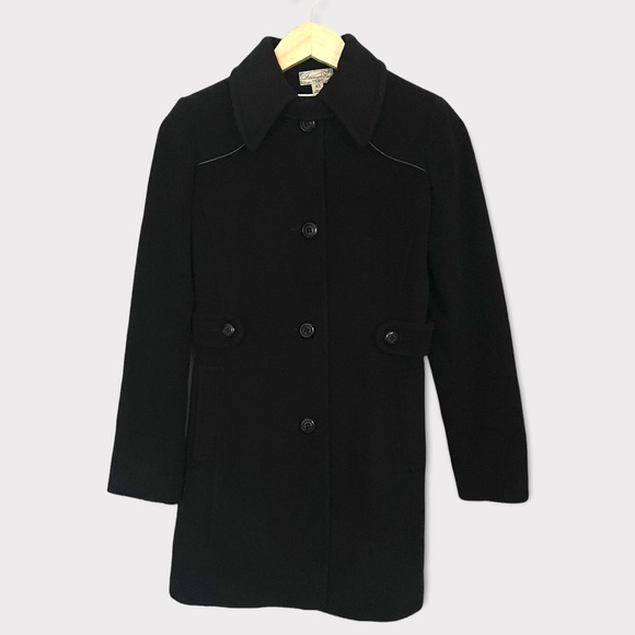 American Rag Wool Military Peacoat Black Size XS Very Thick High Quality - Picture 3 of 10